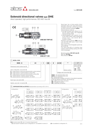 Rozdzielacz suwakowy NG6 DHE-0610-X-00 DC - Atos