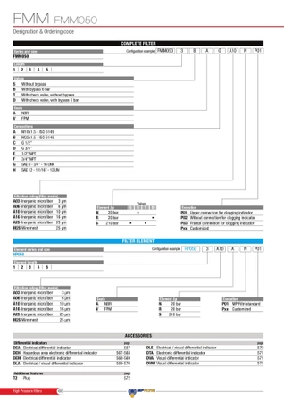Filtr wysokociśnieniowy FMM0503BADA10N - MP FILTRI